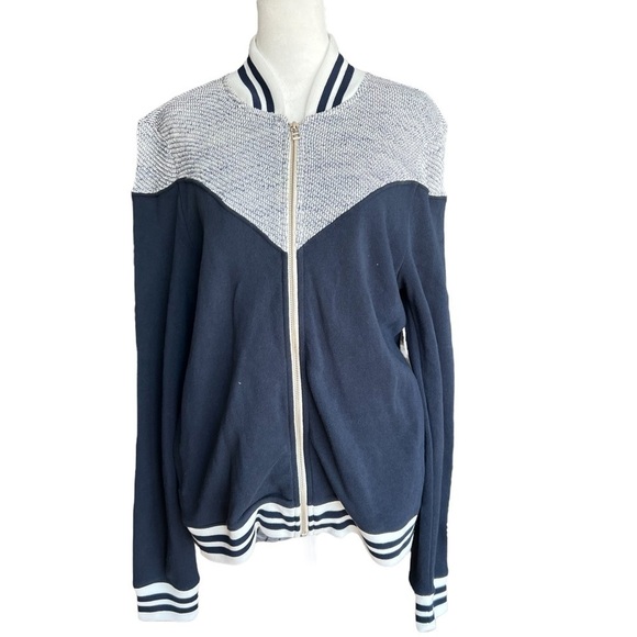 ANTHROPOLOGIE SOL ANGELES Zip Up Varsity Jacket - Picture 1 of 5